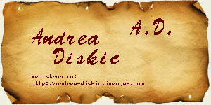 Andrea Diskić vizit kartica